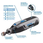 Dremel Lite 7760 4V Cordless Rotary Tool Kit with 10 Accessories thumbnail 2