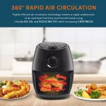 Maximatic Elite Platinum 2.1 Qt Black Air Fryer with Adjustable Timer and Temperature Control thumbnail 4