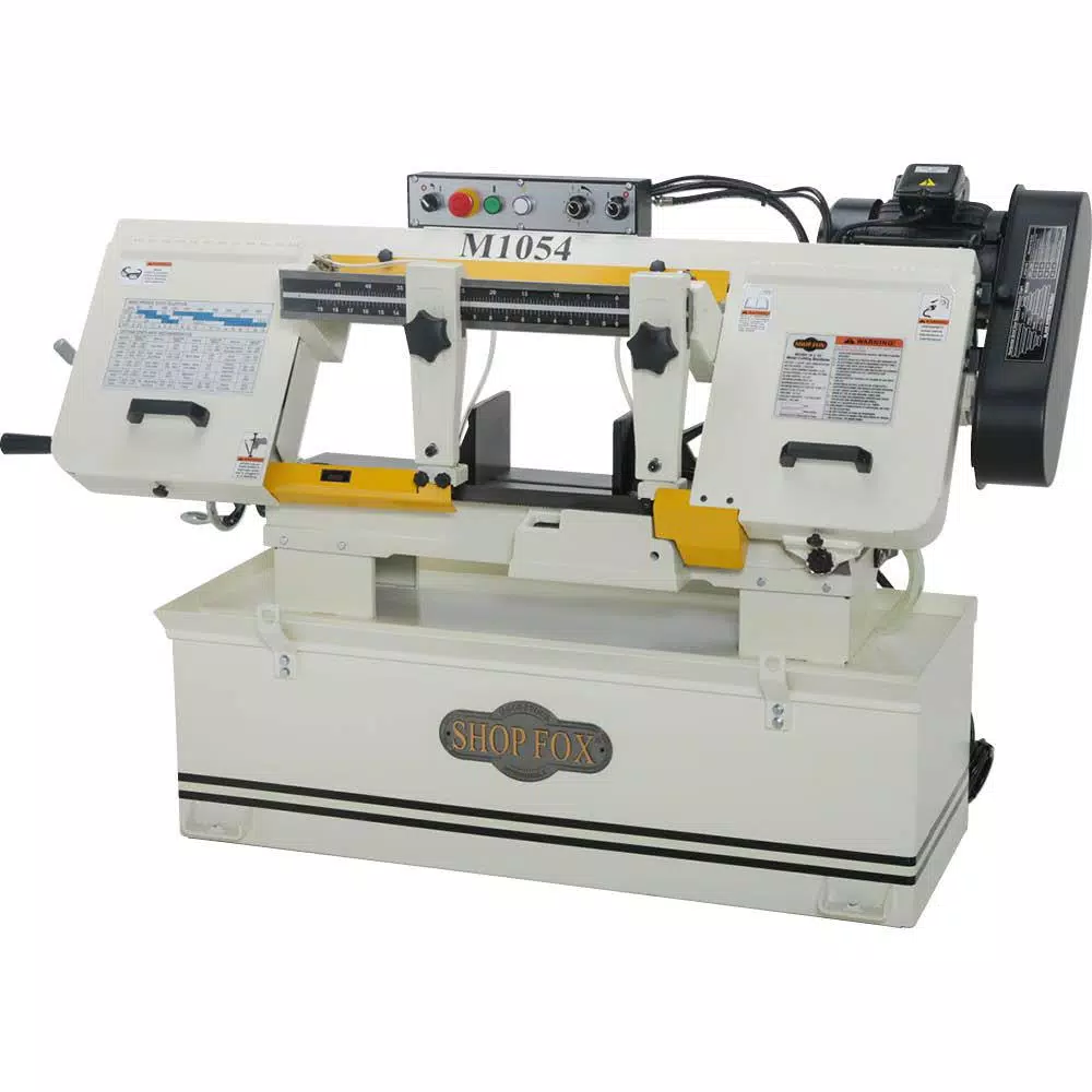 Shop Fox 10 in. x 18 in. Horizontal Metal Cutting Bandsaw, 1-1/2 HP, 220V