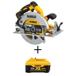 DEWALT 20V MAX XR Brushless 7-1/4 in. Cordless Circular Saw with 6.0 Ah Battery thumbnail 1
