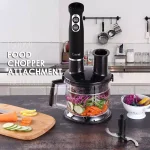 Boyel Living 6-in-1 Black Stainless Steel 500W Immersion Hand Blender Set with 8-Speed Control thumbnail 4