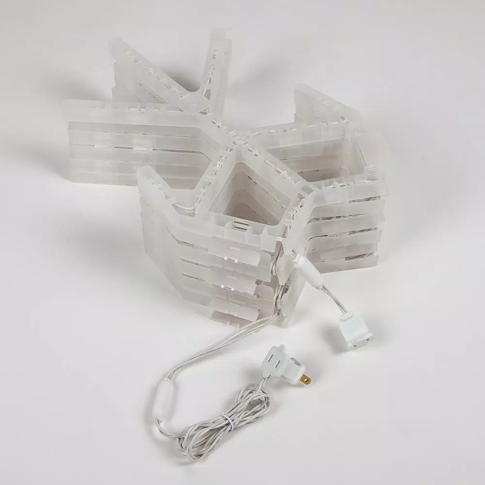 Kringle Traditions 36 in. 105-Light LED Warm White Folding Snowflake Decoration
