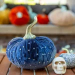 Flora Bunda 8-Piece Halloween Mini Pumpkin Decor Set - Black, Silver, and White Plastic Pumpkins thumbnail 4