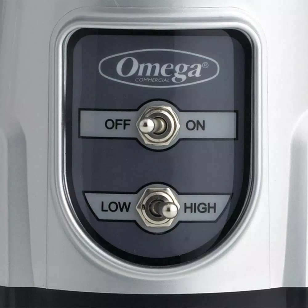 Omega 1 HP 2-Speed Silver Blender with 48 oz. Tritan Container