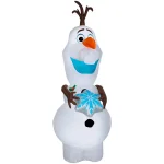 Disney Frozen 11 ft. Pre-Lit Inflatable Olaf with Snowflake Airblown Holiday Decoration thumbnail 1