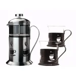 BergHOFF CooknCo 2.5-Cup Stainless Steel and Glass French Press Coffee Maker thumbnail 4