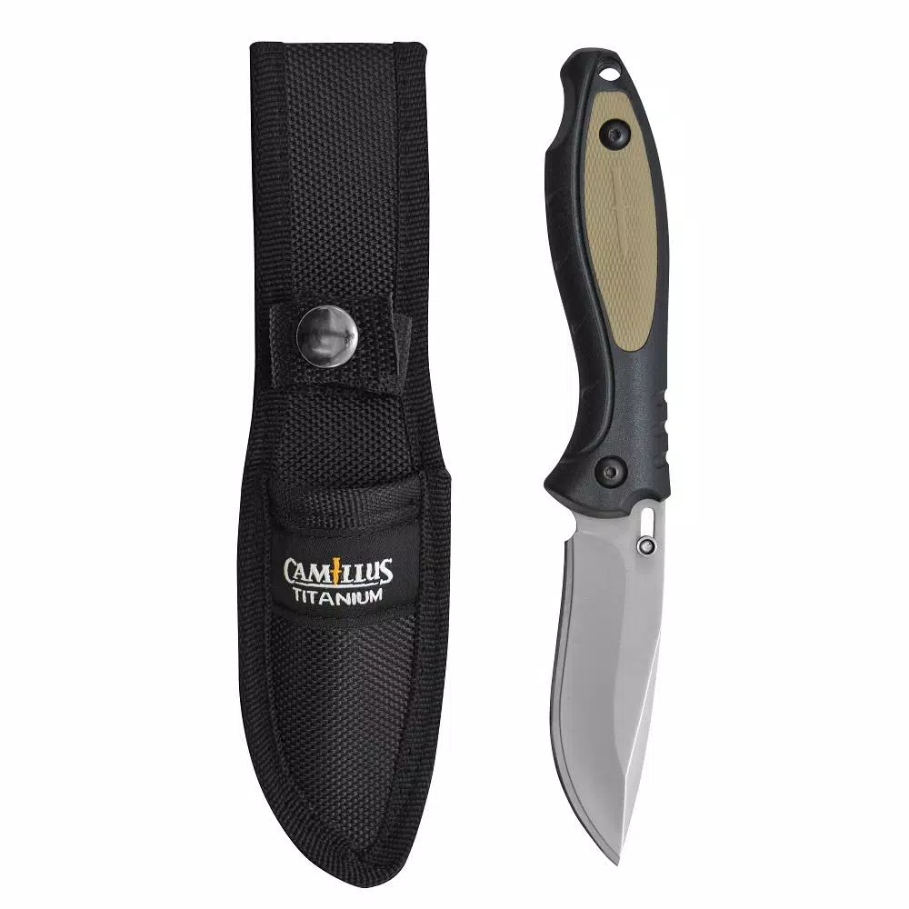 Camillus TigerSharp 8 in. Fixed Blade Knife with Titanium Bonded Replaceable Blades