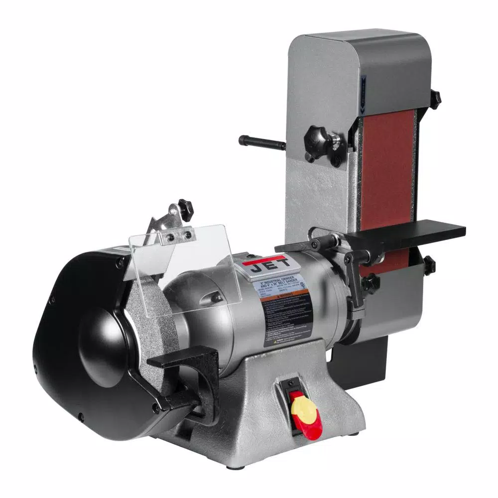 Jet IBGB-436 8 in. Industrial Combination Grinder and 4 in. x 36 in. Belt Sander, 1 HP, 115 V