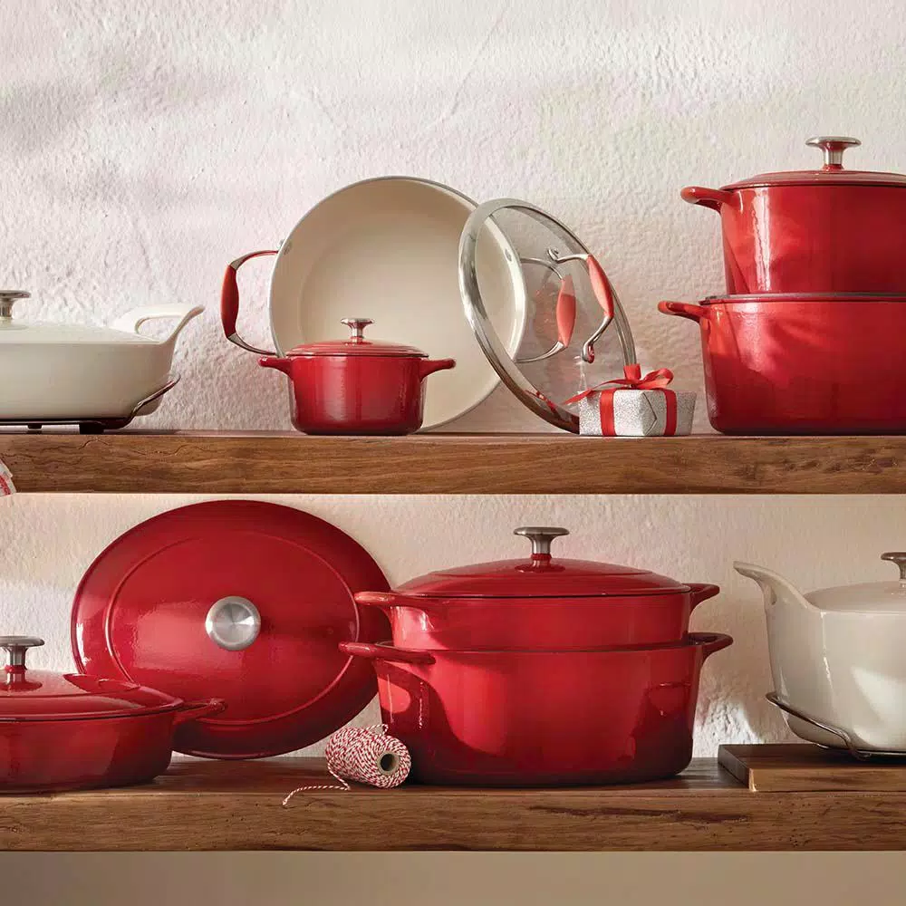 Tramontina 4 Qt. Enameled Cast Iron Braising Pan with Lid