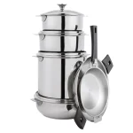 Cristel Tulipe 13-Piece Stainless Steel Cookware Set with Removable Handle System thumbnail 2