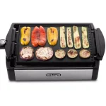 DeLonghi BGR50 2-in-1 Reversible Indoor Countertop Grill and Griddle, 140 sq. in., Stainless Steel thumbnail 3