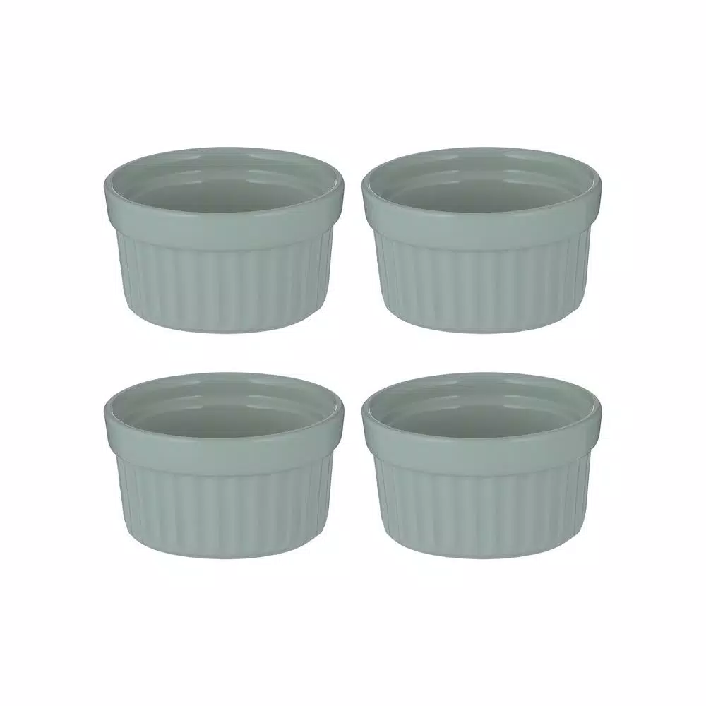 Mason Cash Classic 4-Piece Round Stoneware Ramekin Set, White