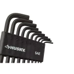 Husky 10-Piece SAE Short Arm Hex Key Set with Color-Coded Caddy thumbnail 4