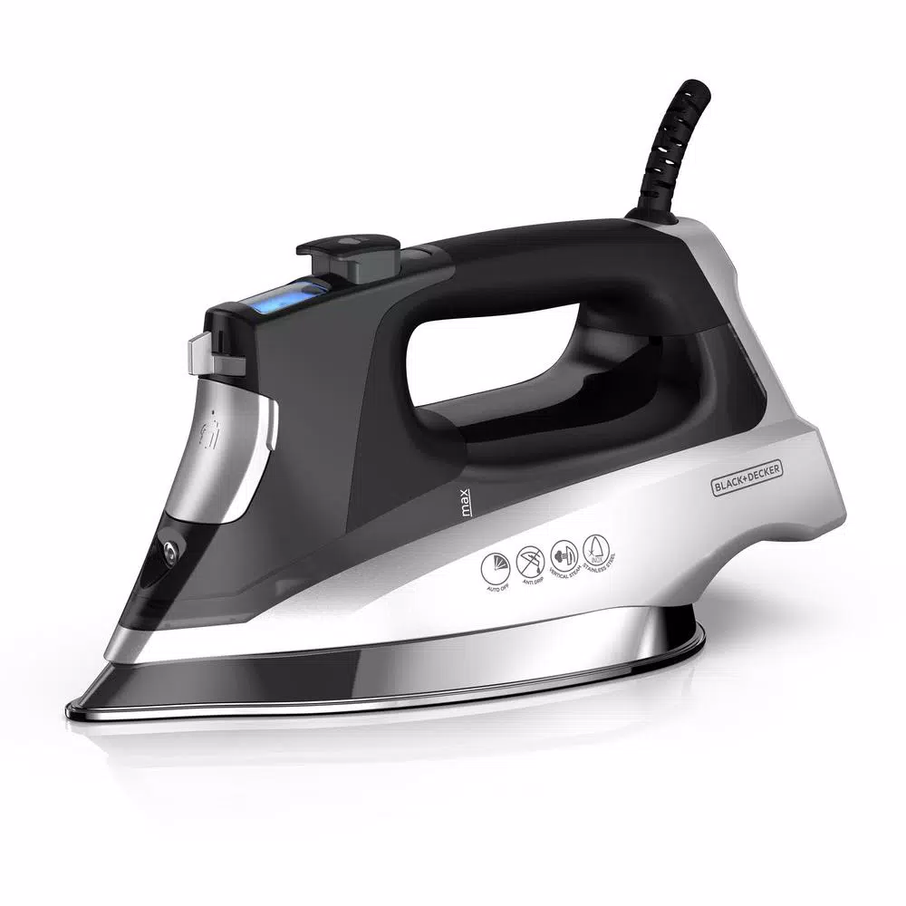 BLACK+DECKER Allure Digital Professional Steam Iron, 1600W, Silver/Black