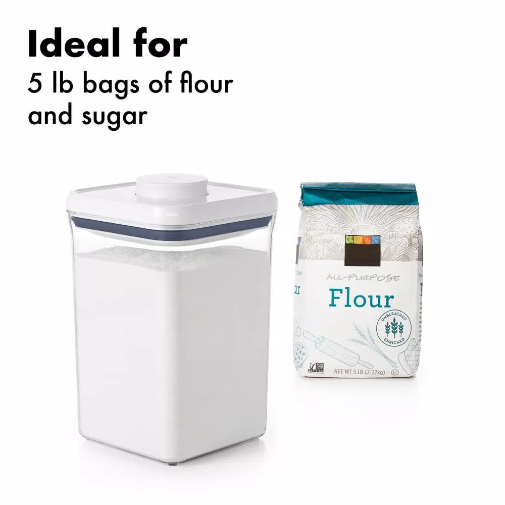 OXO Good Grips 4.0 Qt. POP Container with Lid - Airtight Stackable Food Storage for Flour and Sugar