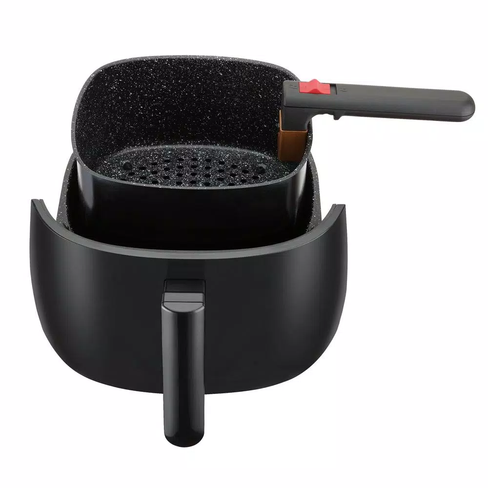 Emerald 1818 4.2 Qt. 1800W Air Fryer with Double Ceramic Non-Stick Basket and Pan Set