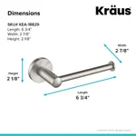 KRAUS Elie Brushed Nickel Toilet Paper Holder - Solid Brass thumbnail 2