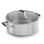 Calphalon Select by Calphalon 5 Qt. Round Stainless Steel Dutch Oven with Glass Lid thumbnail 1
