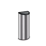 Suncast Commercial 12 Gallon Metal Crescent Indoor Trash Can with Metal Liner thumbnail 1