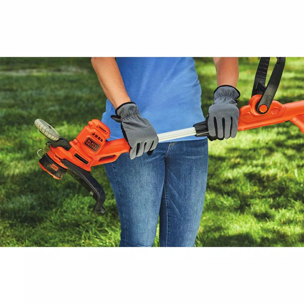 BLACK+DECKER 14 in. 6.5 Amp Corded Electric String Trimmer and Edger with Automatic Feed Spool