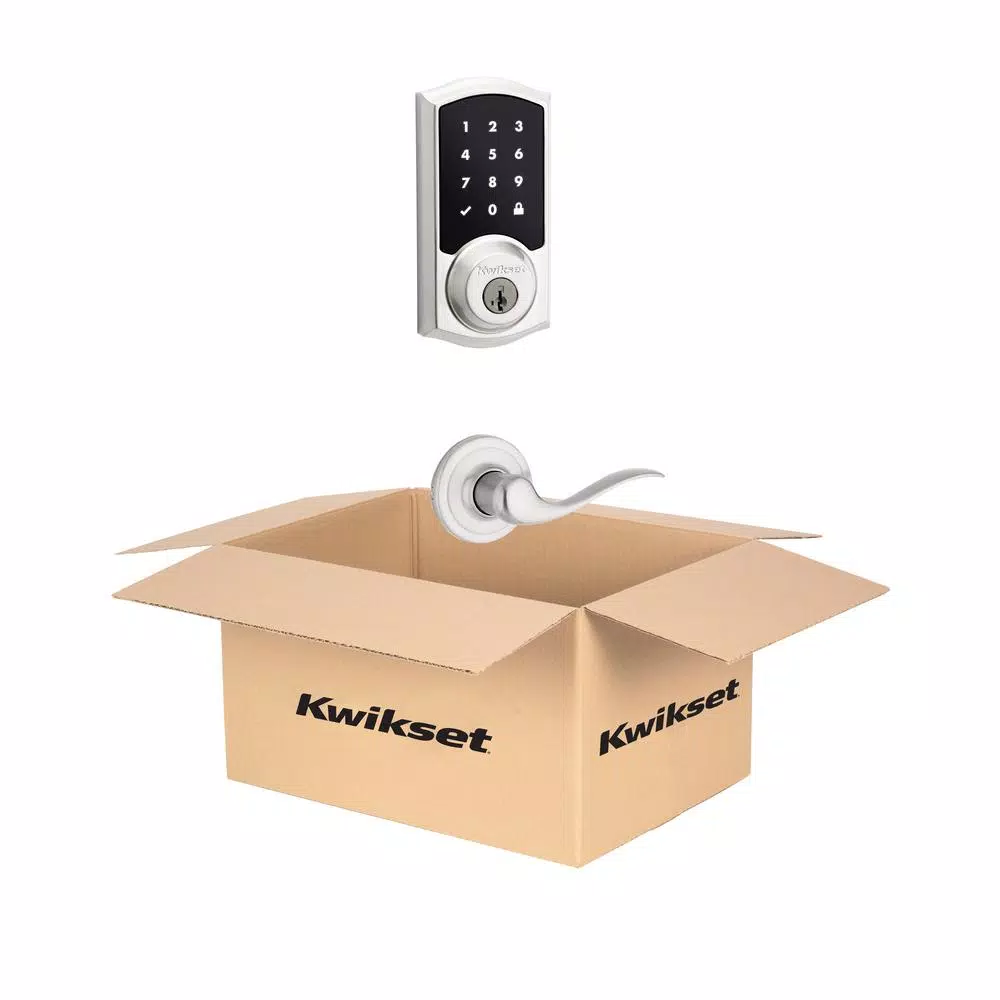 Kwikset Premis Touchscreen Smart Lock Satin Nickel Single Cylinder Deadbolt with Tustin Lever