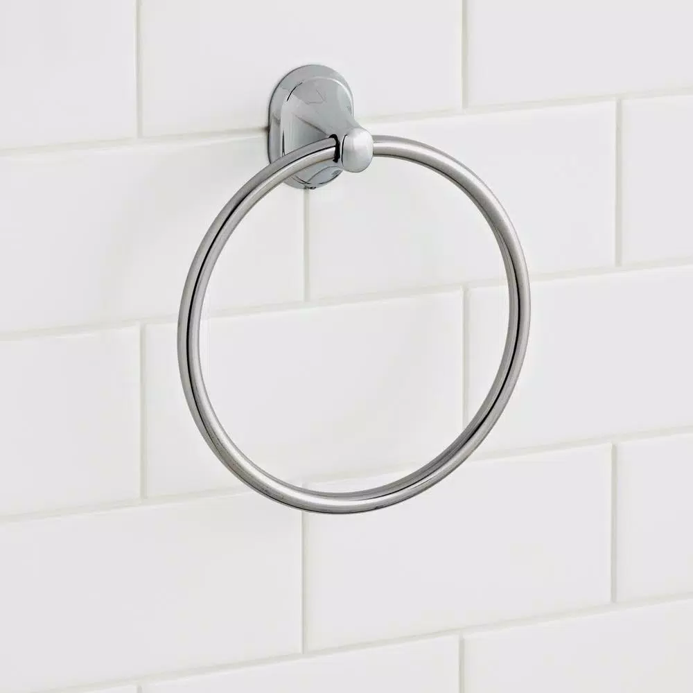 Glacier Bay Treyburn Chrome Hand Towel Ring - Stainless Steel Wall Mount