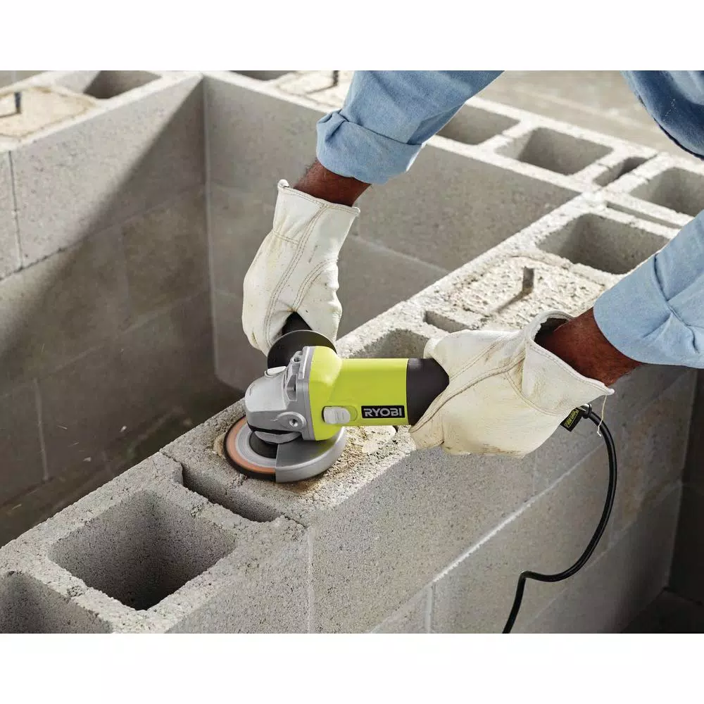 RYOBI 5.5 Amp Corded 4-1/2 in. Angle Grinder, 11,000 RPM