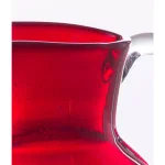 Abigails Red Bubble Glass Pitcher, 32 fl. oz. Mouth-Blown Glass with Clear Handle thumbnail 2