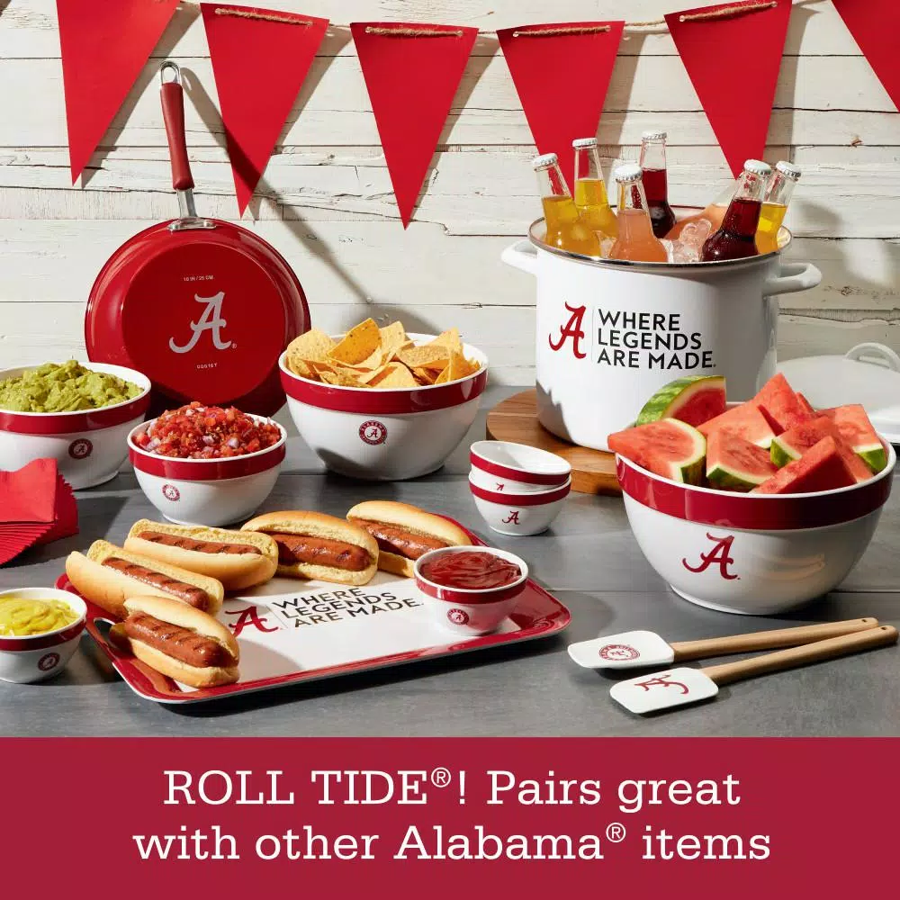 College Kitchen Collection Alabama Crimson Tide Serve 'n Score Party Platter, 16 x 12.5-Inch, Crimson Red