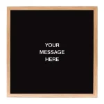 Petal Lane Home Letterlove Magnetic Memo Board with 150 White Letters and Rustic Brown Frame thumbnail 1