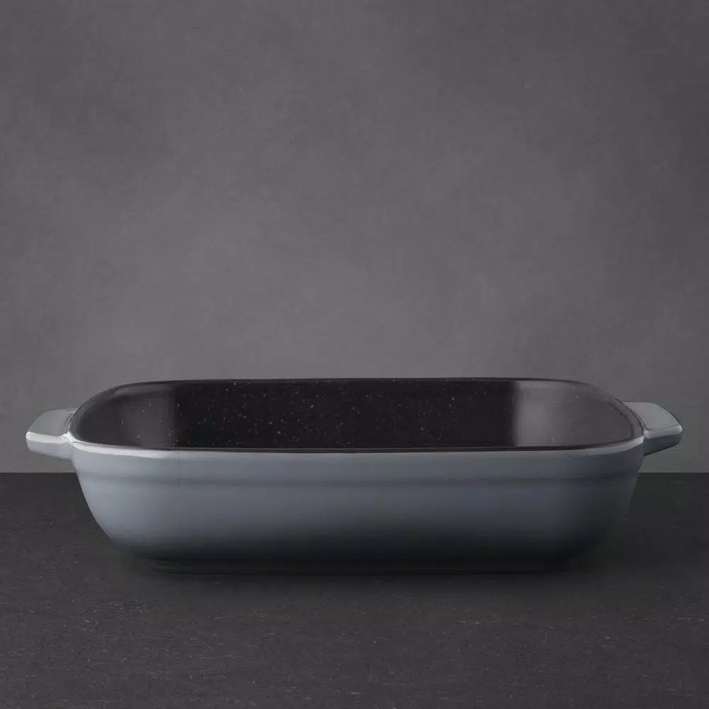 BergHOFF GEM 2 Qt. Square Stoneware Baking Dish, Non-Stick Enamel Casserole Pan, Gray
