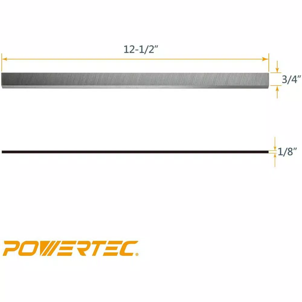 POWERTEC 12-1/2 in. High-Speed Steel Planer Knives, Set of 2