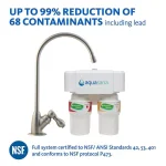 Aquasana AQ-5200 2-Stage Under Counter Drinking Water Filtration System with Brushed Nickel Faucet thumbnail 1