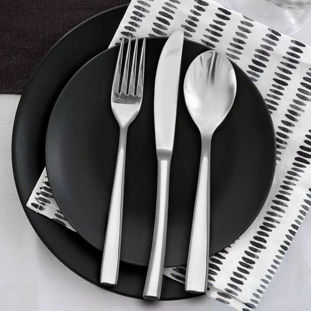 Hampton Signature Totem 20-Piece 18/0 Stainless Steel Flatware Set, Service for 4