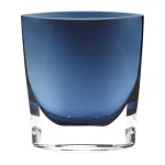 Badash Crystal Sutton Galleries Samantha 8 in. Midnight Blue European Mouth Blown Thick Walled Glass Vase thumbnail 1