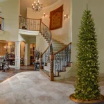 National Tree Company 9 ft. North Valley Spruce Pencil Slim Artificial Christmas Tree with 550 Clear Lights thumbnail 2