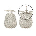 LITTON LANE 7 in. Silver Metal and Acrylic Rhinestone Apple and Pear Decor Set of 2 thumbnail 3