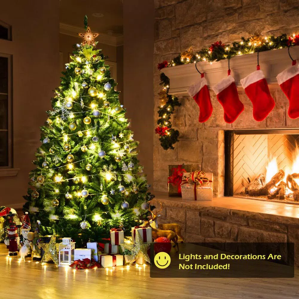Costway 6 ft. Unlit Douglas Full Fir Artificial Christmas Tree with 1355 Tips