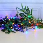 LUMABASE 70-Light Multi-Color LED Globe String Lights, Weather Resistant, 14.58 ft thumbnail 4