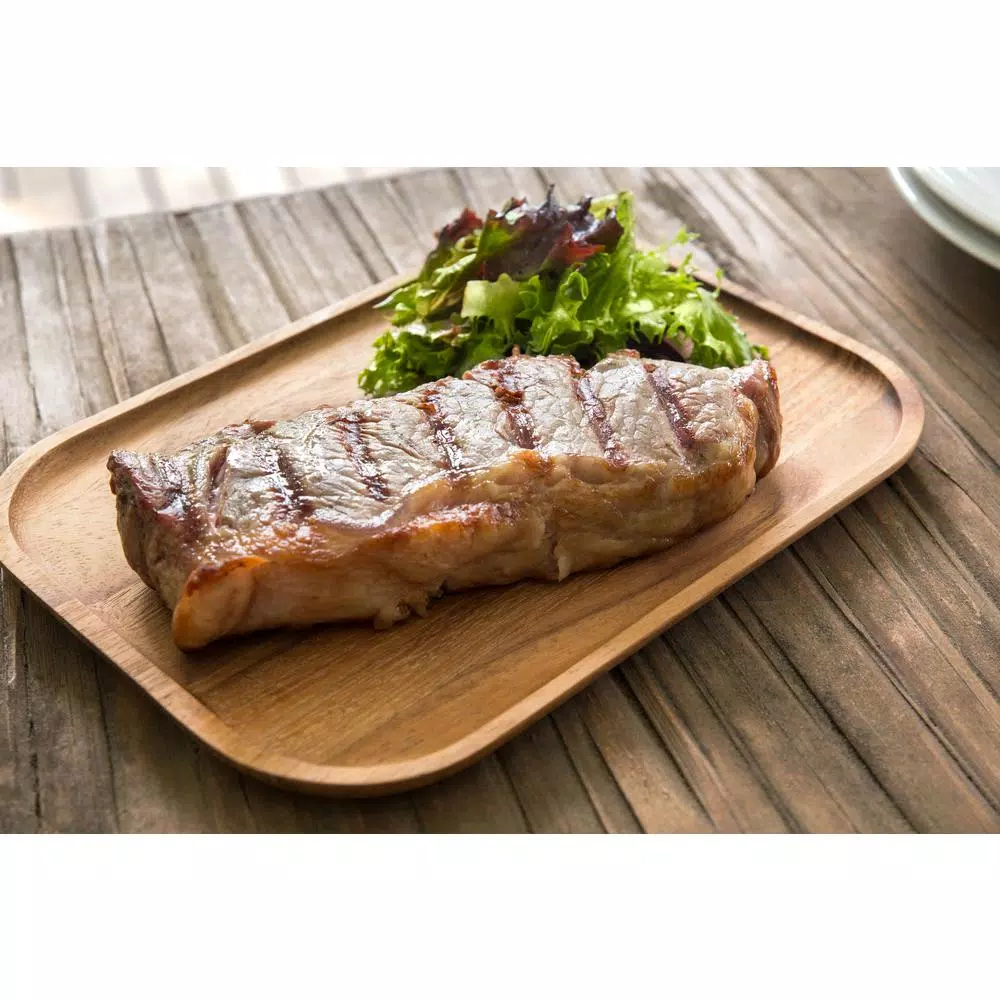 Ironwood Acacia Wood Small Steak Board - Handcrafted Rectangular Cutting Board