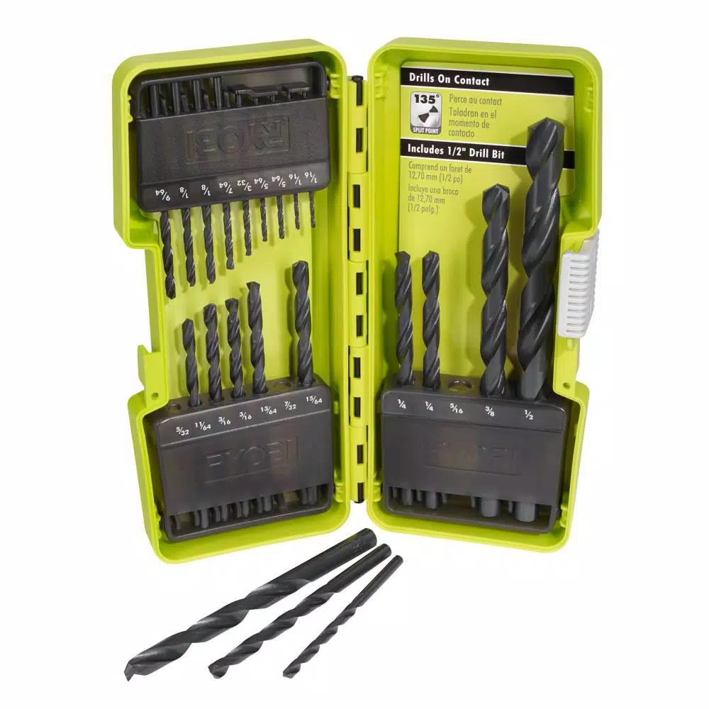 RYOBI 29-Piece Black Oxide Drill Bit Set and Impact Rated Driving Bit Set
