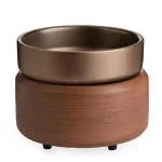 Candle Warmers Etc 5.2 in Pewter Walnut 2-in-1 Classic Fragrance Warmer thumbnail 1