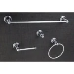 Kingston Brass Classic 4-Piece Polished Chrome Bath Hardware Set - Transitional Style thumbnail 4