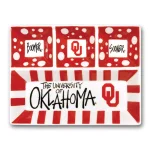 Magnolia Lane Oklahoma NCAA Officially Licensed 4-Section Ceramic Tailgating Serving Platter thumbnail 1