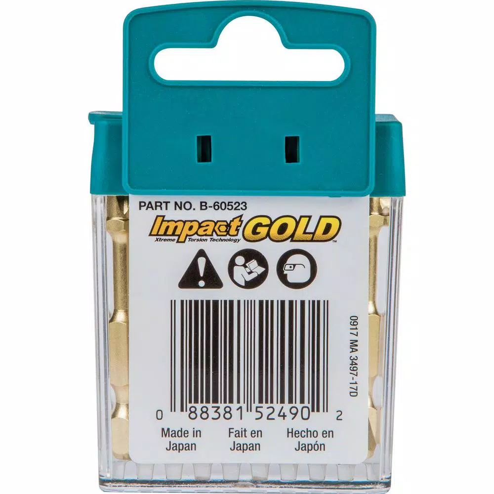 Makita Impact GOLD #2 Phillips Power Bits, 2 in. Hex Shank (15 Pack)