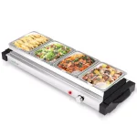 NutriChef 4-Pan Stainless Steel Electric Buffet Server Food Warming Tray Station thumbnail 2