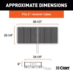 CURT Steel Basket Style Hitch Cargo Carrier, 500 lb. Capacity, 2 in. Receiver thumbnail 3