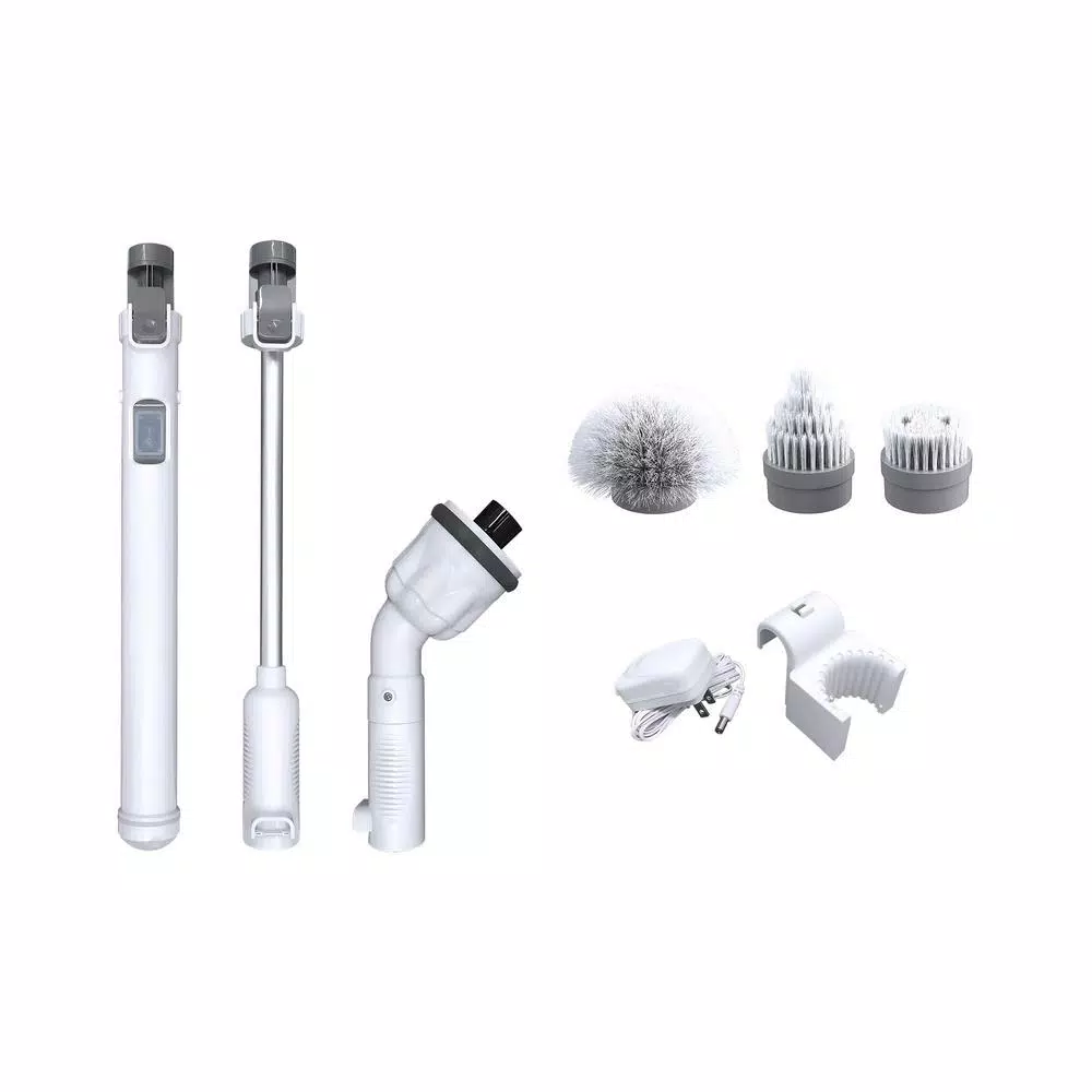 Clorox Scrubtastic 39 in. Multi-Purpose Powered Surface Scrubber with 3 Interchangeable Brush Heads