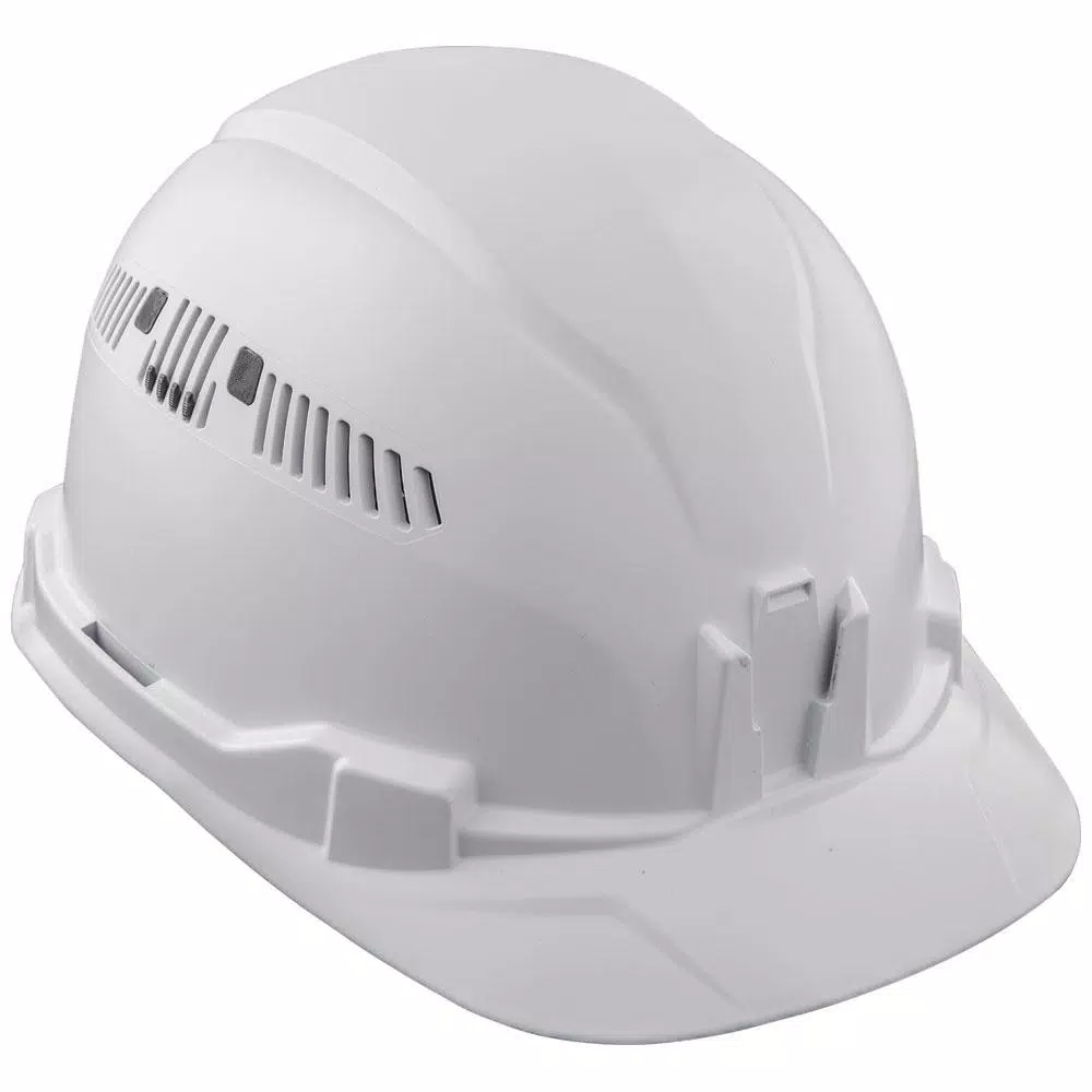 Klein Tools Vented Cap Style Hard Hat, White, Class C, Type 1