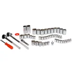 Stalwart 52-Piece SAE and Metric Socket Set with 1/4, 3/8, and 1/2 Drive Ratchets thumbnail 2